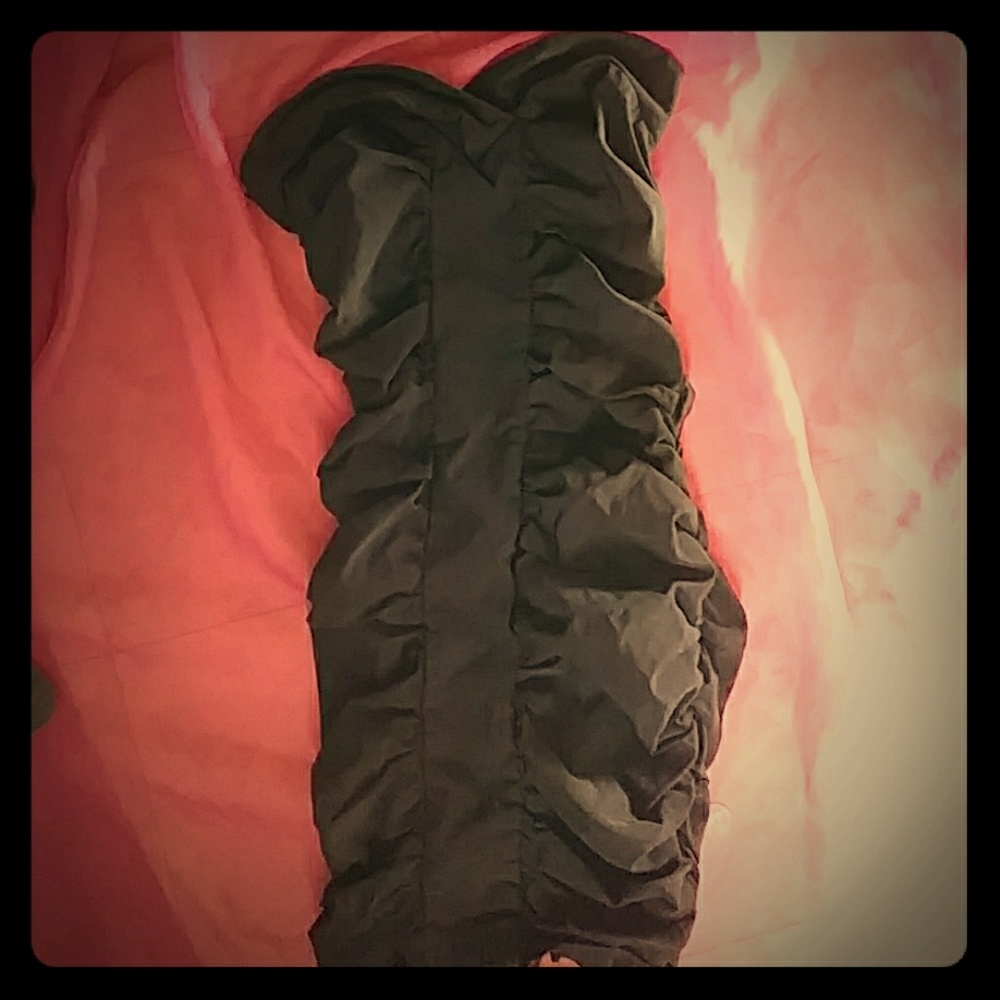 Black party scrunggie dress